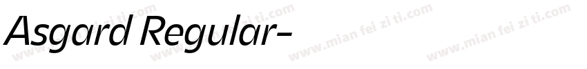 Asgard Regular字体转换